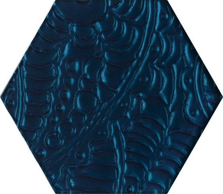 Декор Urban Colours Blue Inserto Szklane Heksagon 17.1x19.8 глянцевый керамический