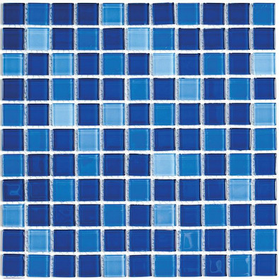 Мозаика Jump Blue №1 (dark) 2.5x.2.5 стекло 30x30