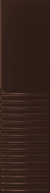 Настенная плитка Groove Brown 2 Gloss Str 7.8х29.8 Tubadzin глянцевая керамическая 5900199287235
