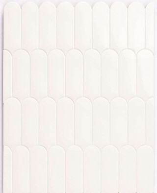 Настенная плитка Fan White 7,2x19,5 Natucer глянцевая керамическая УТ-00026581