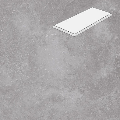 Ступень угловая с фаской R20 Silver 33х90 керамогранит матовая Lifebrick Limestone