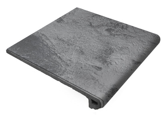Ступень фронтальная Peldaño Redondo 33 Metal Black 32.5х33 клинкер матовая Gres de Aragon 906860