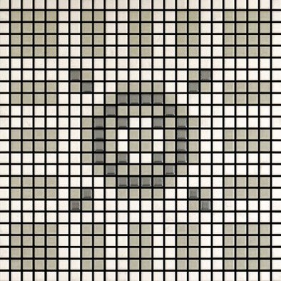 Мозаика Memoria Luce MEMOD02 керамика 30х30 см Appiani матовая чип 12х12 мм, бежевый, белый, серый