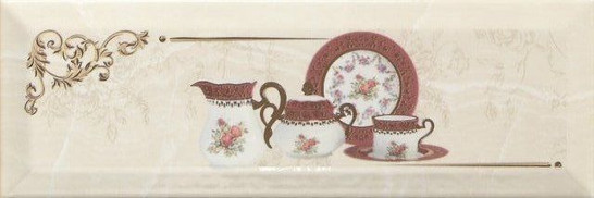 Декор Monopole Petra Decor Pranzo Gold C 10x30,  глянцевый керамический