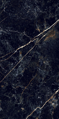 Керамогранит Обсидиан Черный Зеркальный Глянец 60x120 Realistik полированный универсальная плитка 84855