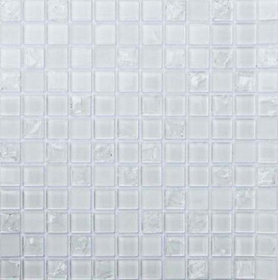 Мозаика White Crush 2.3x2.3 стеклянная 30x30