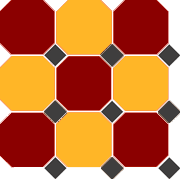 Керамогранит 4420 OCT14+21-A Brick Red Octagon 20/Black 14 + Ochre Yellow 21 Dots 30x30 Top Cer матовый напольная плитка 98797