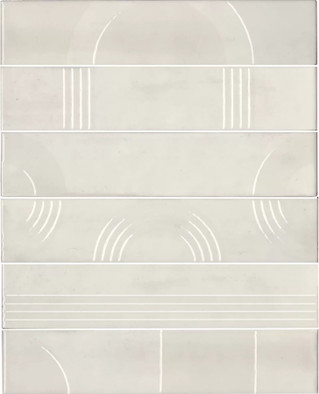 Панно KMP3STA001RN6X Мажорель Белый глянцевый (из 6 частей 6х28,5) 36x28,5x1 Kerama Marazzi керамическое