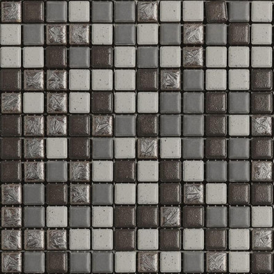 Мозаика Mix Standard Urban Hitech 1 керамика 30х30 см Appiani матовая чип 25х25 мм, коричневый, серый XUHT 701