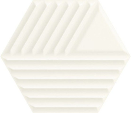 Настенная плитка Woodskin Bianco Heksagon Struktura C 17.1x19.8 матовая керамическая