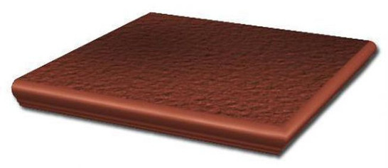 Ступень угловая с капиносом Cloud Rosa Duro 33х33 клинкер структурированная Paradyz Ceramika 