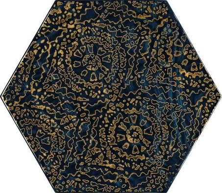 Декор Urban Colours Blue Inserto Szklane Heksagon A Paradyz Ceramika 412481 17.1x19.8 глянцевый керамический