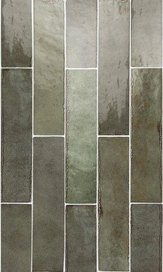 Керамогранит Tribeca Sage Green 6x24,6 Equipe полированный настенный 26876