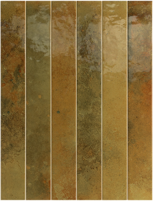 Настенная плитка Bali Moss 5x40 Equipe глянцевая керамическая 31553