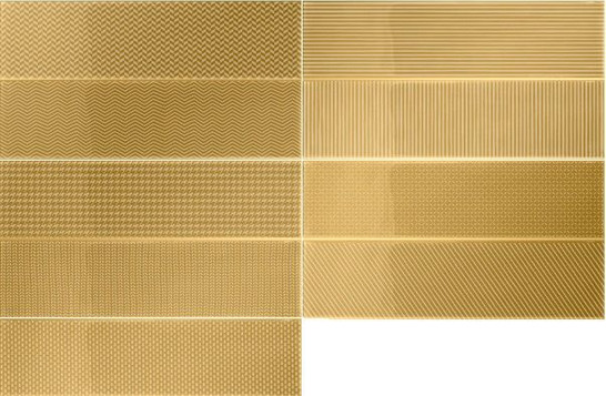 Декор Gradient Decor Gold Gloss (109170) 7,5х30 Wow глянцевый керамический