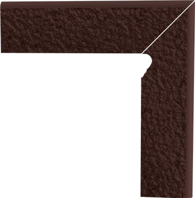 Плинтус Natural Brown Duro правый структурный 2-х элем 8.1х30 матовый