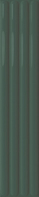 Настенная плитка Plinto Out Green Gloss 10.7х54.2 DNA Tiles глянцевая, рельефная (структурированная) керамическая 78803294