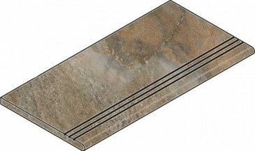 Ступень угловая Дарк Закруг.Грип 30x60 ПР/Dark Gradino Round Grip 30x60 DX керамогранит