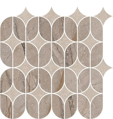 Декор KMD2HID014BR Ифран Наборный Бежевый Светлый глянцевый обрезной 30x32,5x0,9 Kerama Marazzi керамический