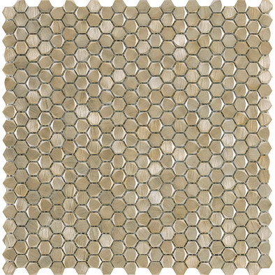 Мозаика 100240888 Gravity Aluminium Hexagon Gold 30,7х30,4 металл L'Antic Colonial Mosaics Collection полированная, L244008671