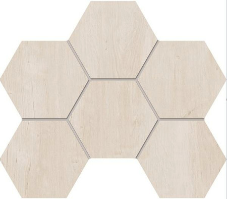 Мозаика SF01 Hexagon 25x28,5 неполированная керамогранит, бежевый 69403