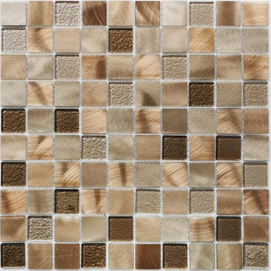 Мозаика Titan Bronze 30x30 стекло/металл 31.8x31.8