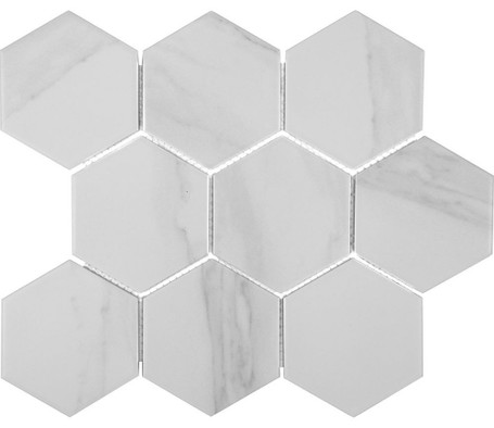 Мозаика KHG95-CAR керамика 25.6x29.5 см матовая чип 95x110 мм, серый