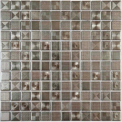 Мозаика PR2323-09 керамика 30х30 см матовая чип 23х23 мм, коричневый