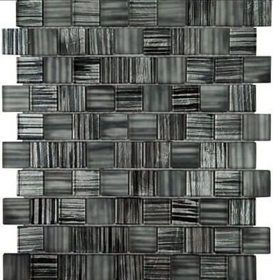 Мозаика GM8503 стекло 30x30 см глянцевая чип 30x30 мм, серый