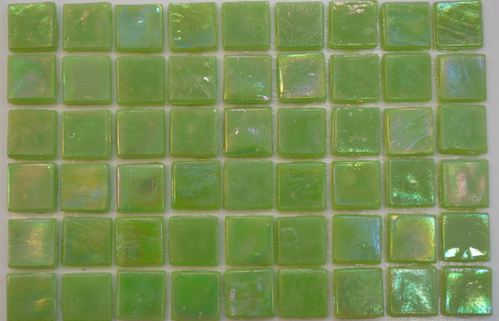 Мозаика Taurus-Lux-20 прокрашенная в массе стекло 32.7х32.7 см перламутровая чип 15х15 мм, зеленый
