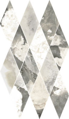 Мозаика Stellaris Dover Light Mosaico Diamond керамогранит 28х48 см Italon полированная, белый, серый 620110000209