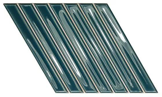 Настенная плитка Spike Bars A Peacock Blue 15х25.9 Wow глянцевая керамическая УТ-00048758