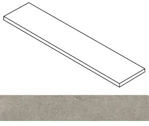 Ступень угловая Rinascente Fusion Argilla Scalono Angolare Dx 33x120 керамогранит матовая Atlas Concorde 620070003266