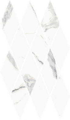 Мозаика Stellaris Statuario White Mosaico Diamond керамогранит 28х48 см Italon полированная, белый, серый 620110000202 фото Мозаика Stellaris Statuario White Mosaico Diamond керамогранит 28х48 см Italon полированная, белый, серый 620110000202