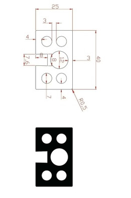 Рейка Stick cemento light Bonaparte под бетон матовая 2800х40х25 мм