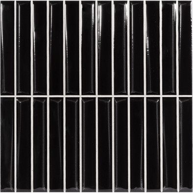 Настенная плитка Melody Black 20x20 Monopole глянцевая керамическая 85685