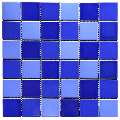 Мозаика керамическая Aquaviva YF-TC30 30.6х30.6 см матовая чип 48х48 мм, голубой, синий 029749