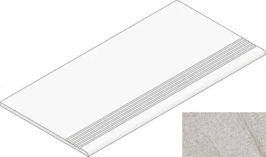 Ступень фронтальная K-2081/MR/st01/294x600x9 керамогранит матовая Kerranova Gradient