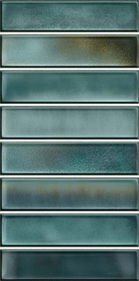 Настенная плитка Alba Azul 15х30 El Barco глянцевая, рельефная (структурированная) керамическая 78910135