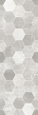 Декор 1064-0294 Гексацемент Серый 20х60 матовый керамический