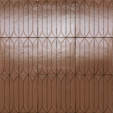 Керамогранит Terramater Cotto 3D Losanga Lux Str 9.1x37.5 Marazzi Italy глянцевый настенная плитка MPM2