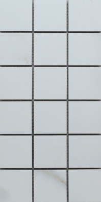 Мозаика Mk.Calacatta Floor 15х30 керамика Eletto Ceramica полированная чип 50х50 мм, белый, серый