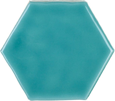 Плитка универсальная Amadis Fine Tiles Art Deco Glossy on Mesh Aqua Marine (7,9x9,1-16pz) 32x28, глянцевая керамическая