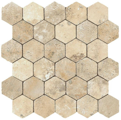 Мозаика Aix Blanc Honeycomb Tumbled (A0UA) 30x31 Неглазурованный керамогранит фото Мозаика Aix Blanc Honeycomb Tumbled (A0UA) 30x31 Неглазурованный керамогранит