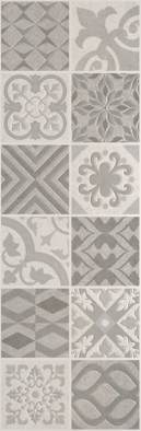 Настенная плитка Azulejos Benadresa Reine Mosaico Vintage Silver 30x90 матовая керамическая