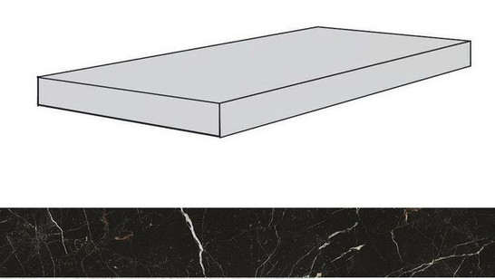 Ступень угловая Allure Imperial Black Scalino Angolare Dx 33x120 Lap/Аллюр Империал Блек Dx 33х120 керамогранит фото Ступень угловая Allure Imperial Black Scalino Angolare Dx 33x120 Lap/Аллюр Империал Блек Dx 33х120 керамогранит