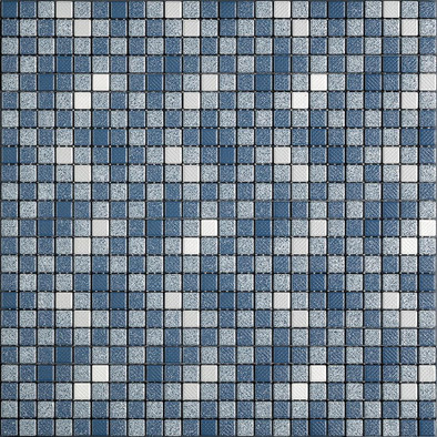 Мозаика Denim Ondulato 002 керамика 30х30 см Appiani матовая чип 12х12 мм, голубой, серый ONDU 002