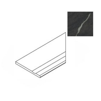 Ступень угловая Forte Dei Marmi Rock Venaria Black Gradino Lineare Ang. Dx 120 30x120 керамогранит матовая Atlas Concorde 620040000231