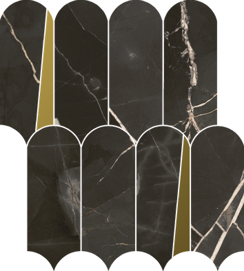 Мозаика Stellaris Absolut Black Mosaico Elegant керамогранит 32.5х36.1 см Italon полированная, бежевый, золотой-oro-gold, серый, черный 620110000235 фото Мозаика Stellaris Absolut Black Mosaico Elegant керамогранит 32.5х36.1 см Italon полированная, бежевый, золотой-oro-gold, серый, черный 620110000235