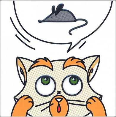 Декор NT/A132/5009 Кошки-Мышки. Мышка 20х20 Kerama Marazzi глянцевый керамический